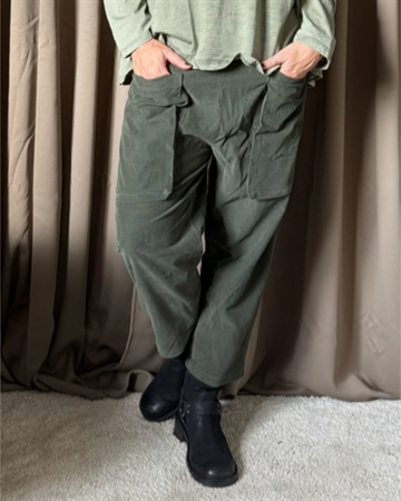 Marta Du Chateau Mdc Florence Pants 62786 Military 3089 Fløjlsbukser 